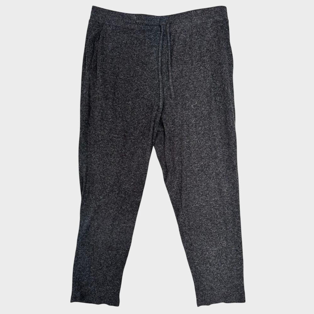 Lands' End XL 18 Polyester Spandex Gray Heather Pants Drawstring Waist
